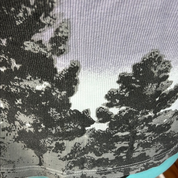 Chico's Gray and White Tree Print Long Sleeve Top - Picture 8 of 9